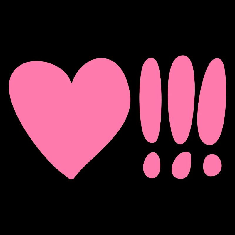 Herz mit Ausrufezeichen Pink