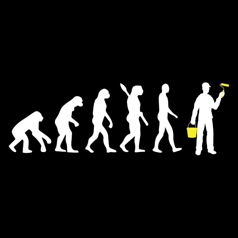 Peintre - Évolution de l’homme / Darwin jaune