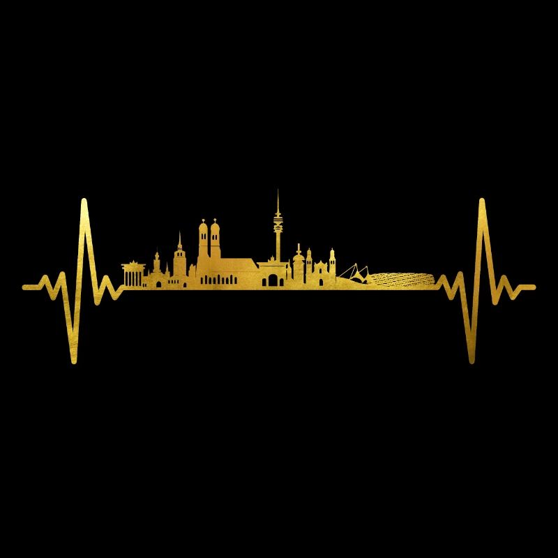 München Skyline Herzschlag