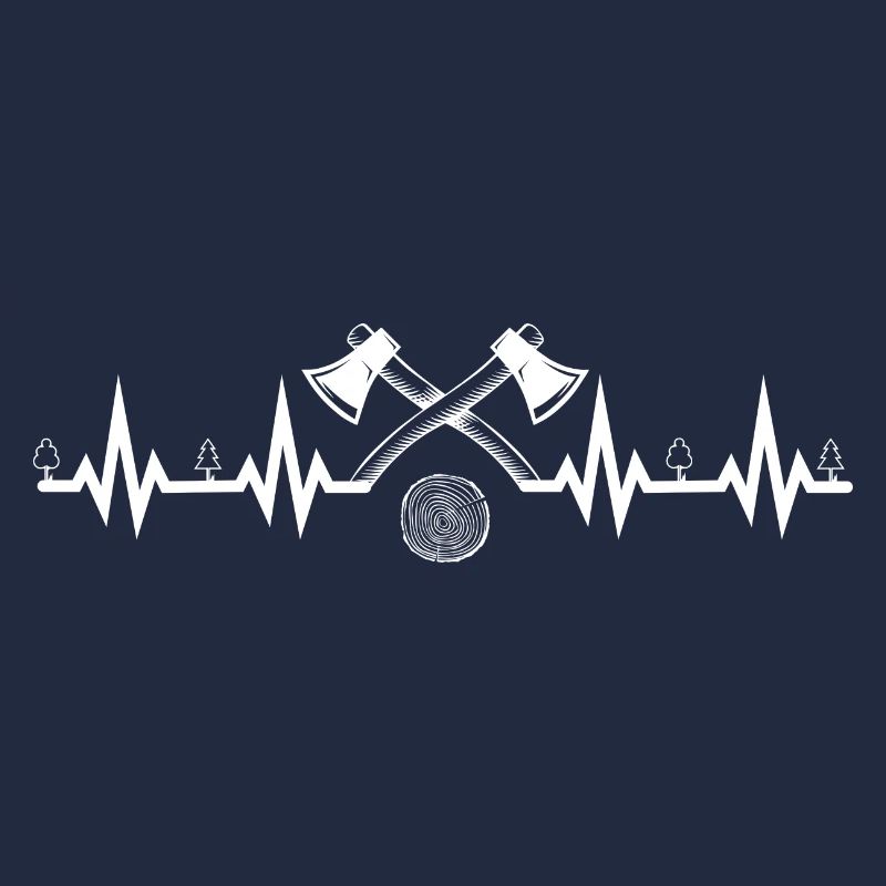 Forest heartbeat lumberjath ECG forester