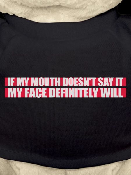 my face definitely will
