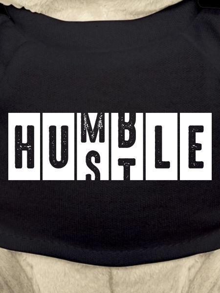 Humble Hustle Distressed Lettering