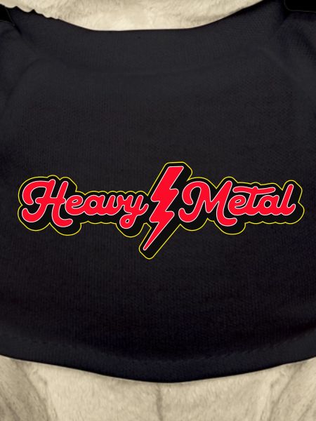 Heavy Metal Lightning Bolt Script-Logo