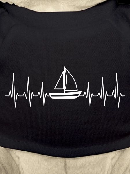 Heartbeat with sailboat ship