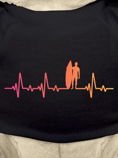 Surf Sunset Heartbeat Surfer Geschenk