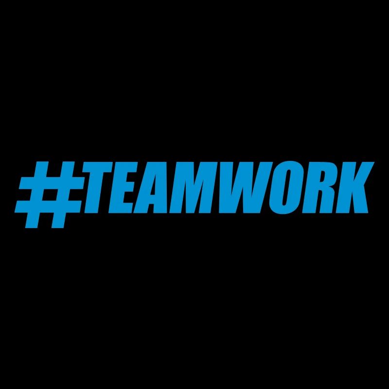 Blau Hashtag Teamwork Logo Design Crew Freunde Gru