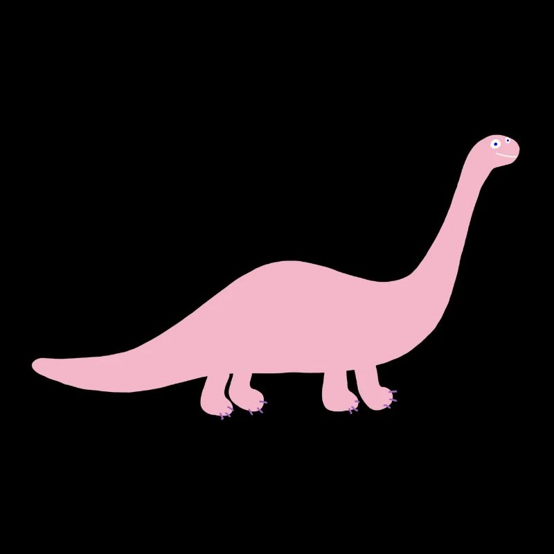 Dino long cou dinosaure rose amical
