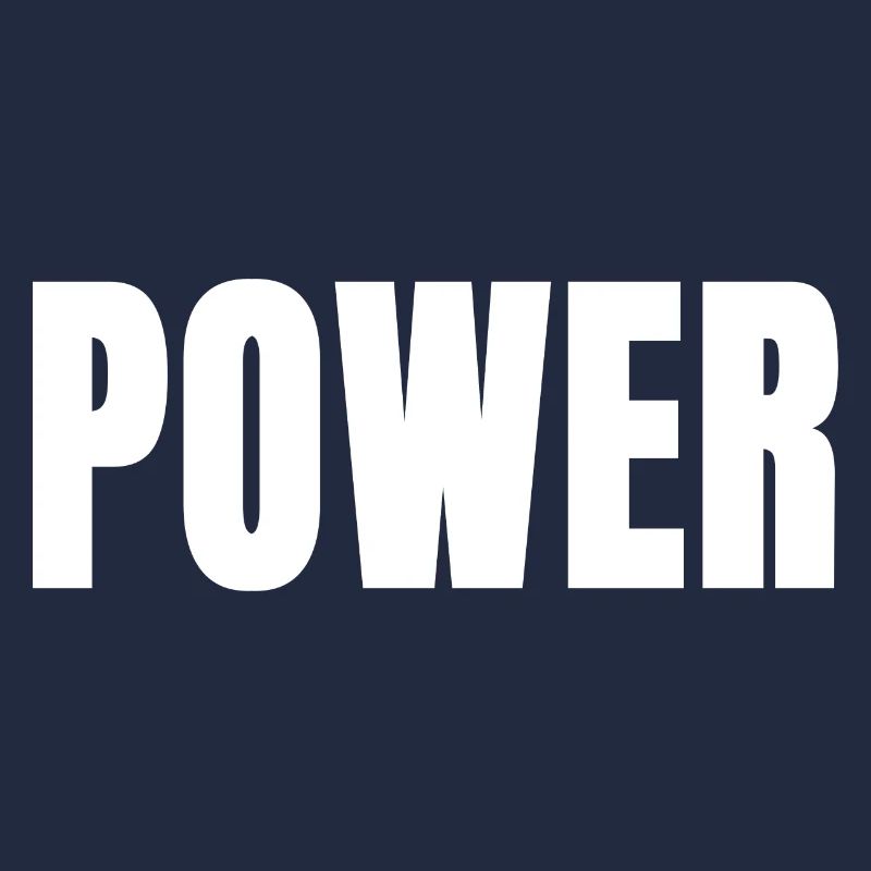 POWER white slogan Force Courage Test Survivor
