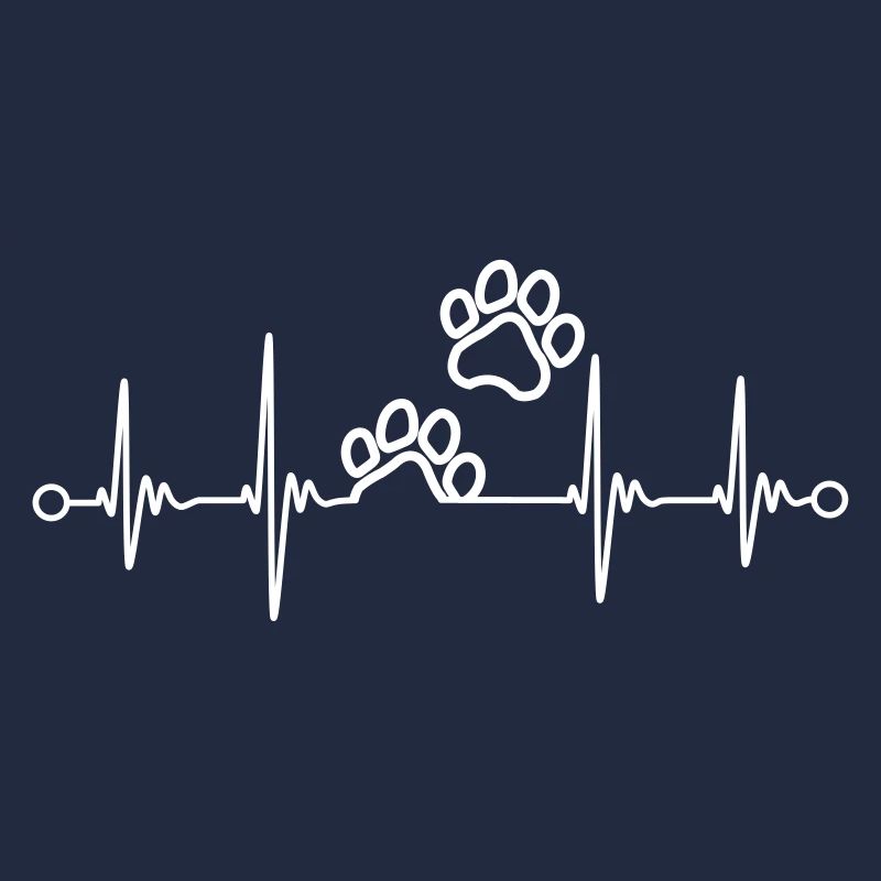 Chat beau chat rythme cardiaque pulsations conception vecteur