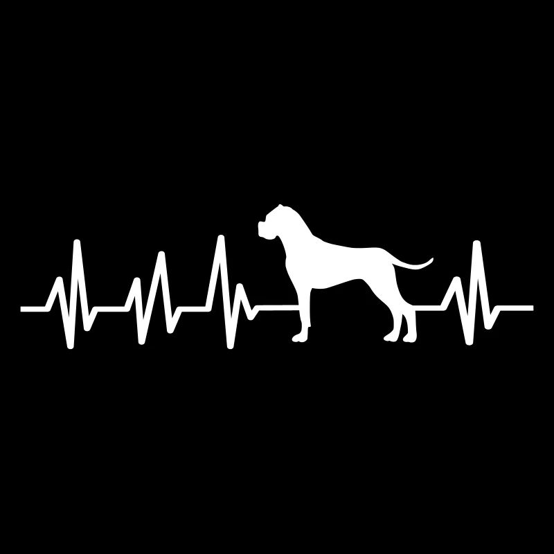 Boxer Hund Herzschlag EKG Hundebesitzer Geschenk