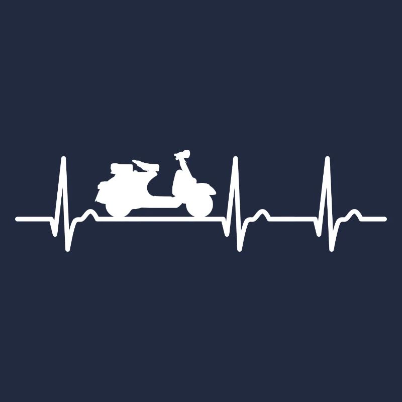 Courbe ECG - courbe cardiaque - scooter - moto