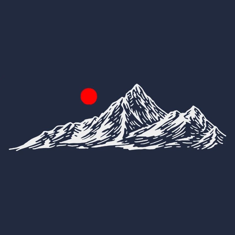 Red Sun Over White Mountain