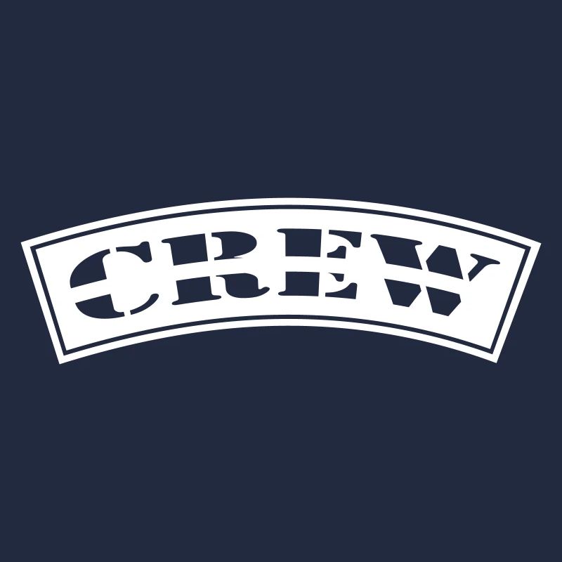 Crew gebogen Design Patch