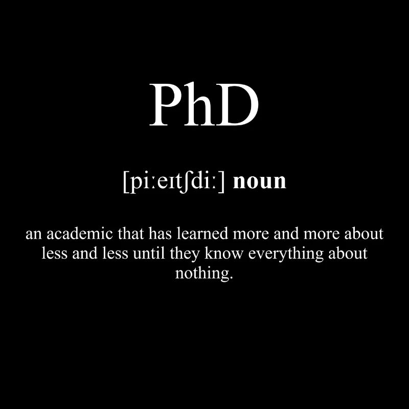 PhD (Promotion) Definition Black Edition