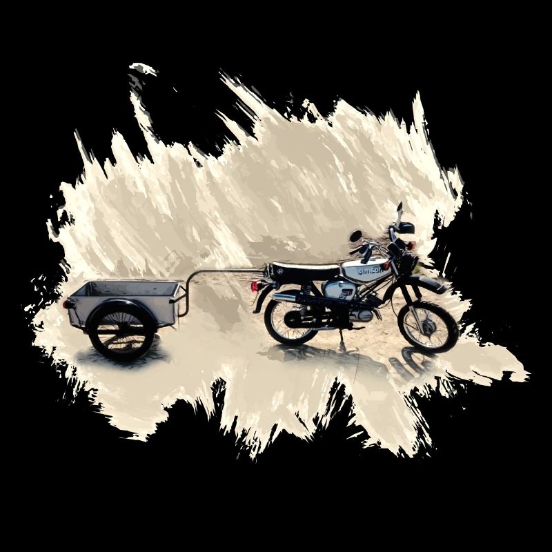 Simson S 51 Enduro with trailer