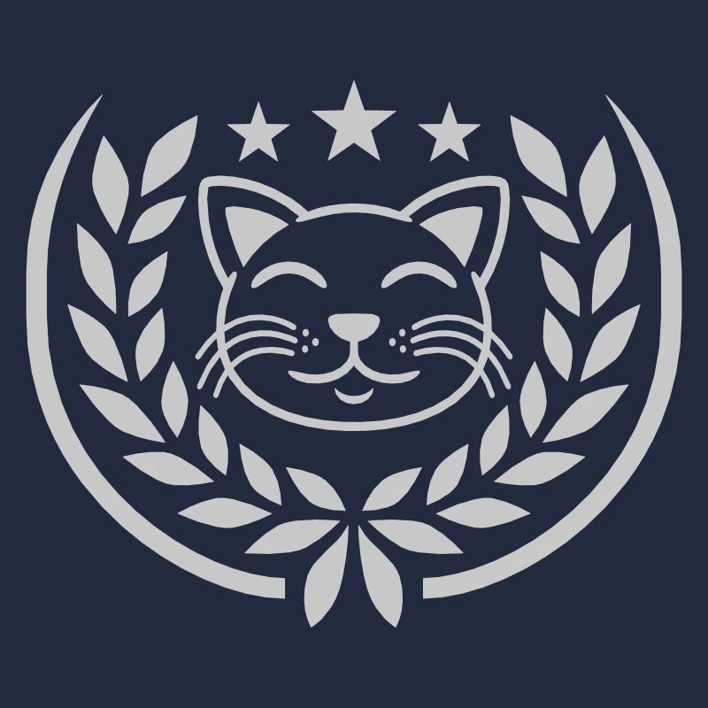 Star Face Cat Laurel Wreath
