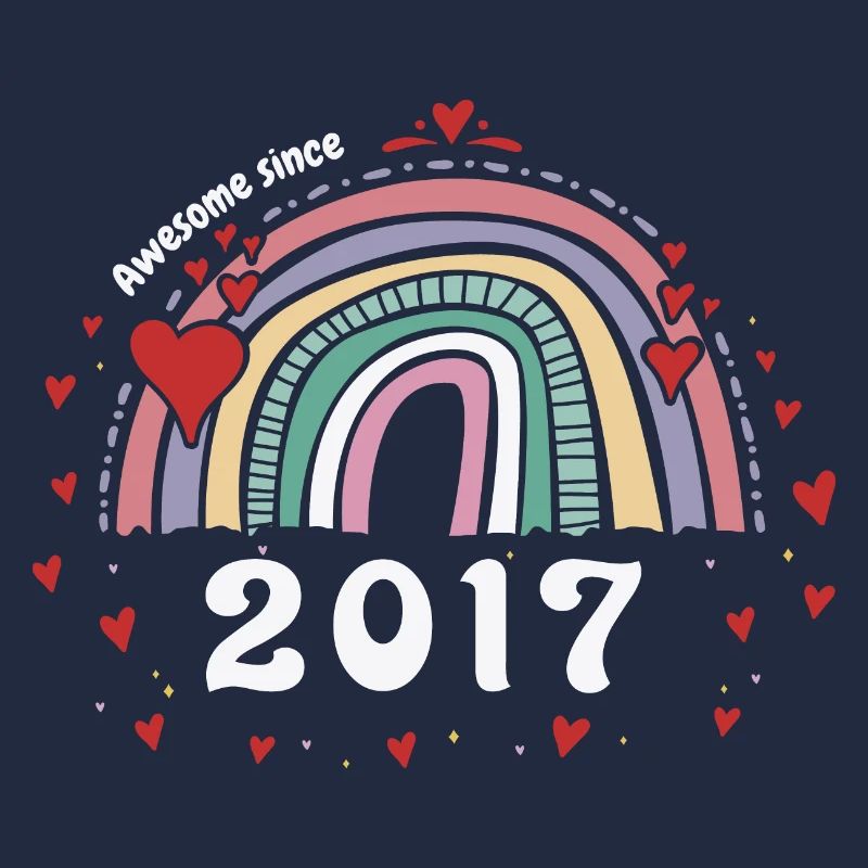 Cute Rainbow Awesome 2017 - 6. Geburtstag mit
