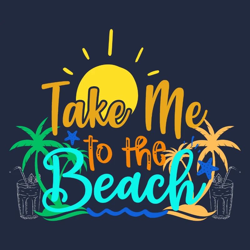 Sunset Beach Vacation Graphic
