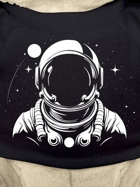 astronaut black and white