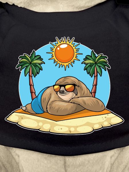 Sloth Beach Palm Trees Summer