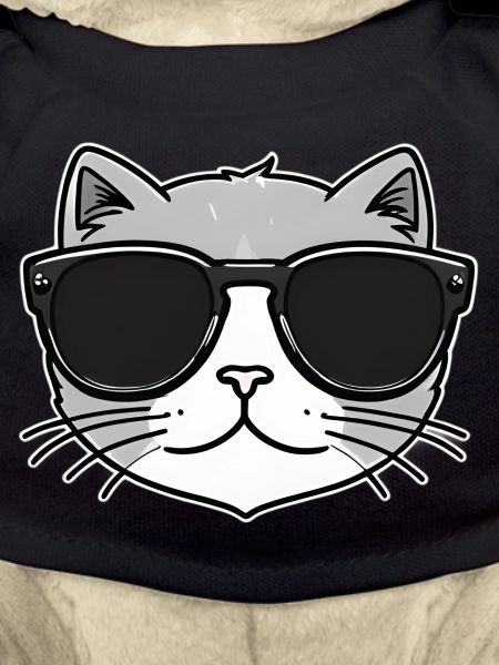 Cool painted cat with sunglasses