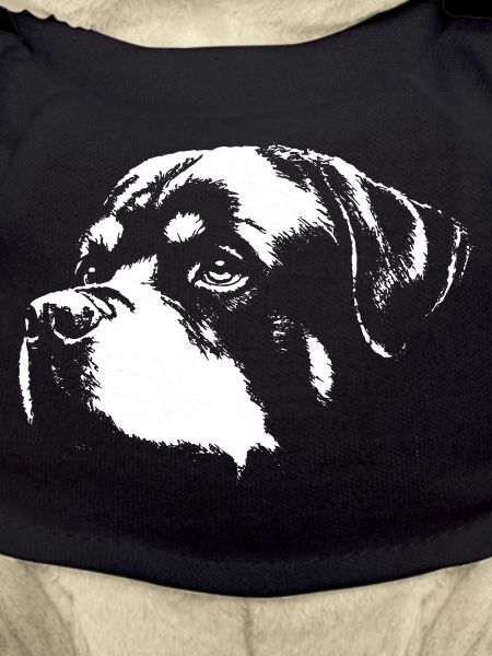Dog Rott Silhouette Black White