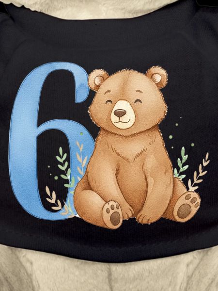 Ours aquarelle avec le numéro 6