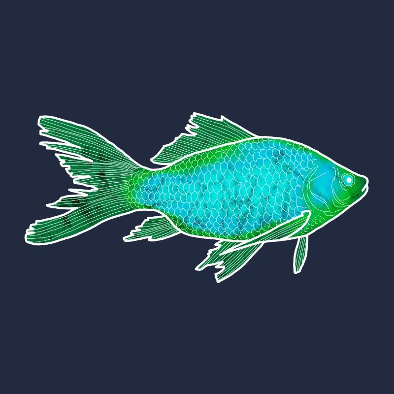 Turquoise mystic fish