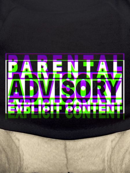 Parental advisory text design