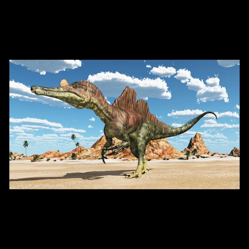 Dinosaurier Ichthyovenator in einer Landschaft