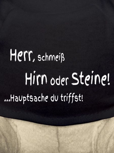 Herr schmeiß Hirn oder Steine