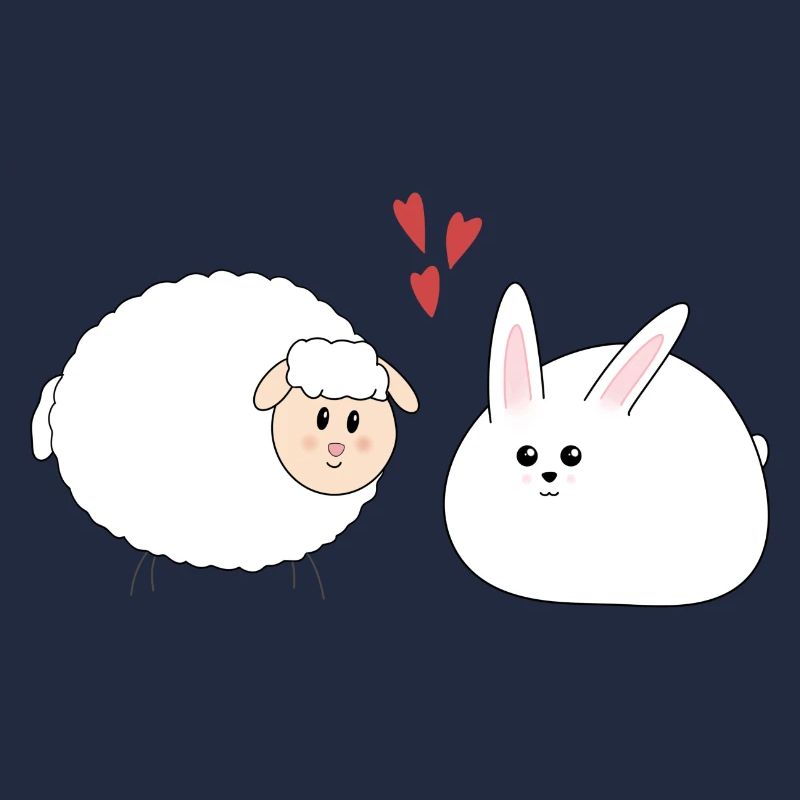 Rabbit and sheep, Easter