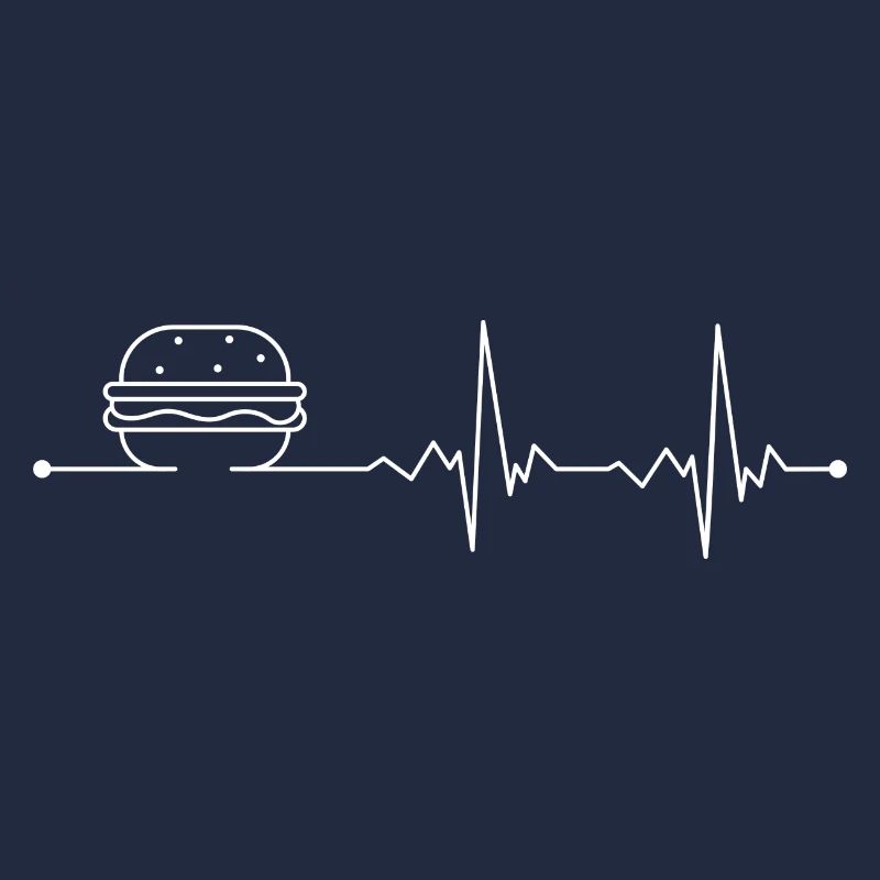 Burger Pulse Linienkunst