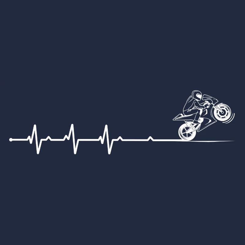Motocross Pulse Line Art