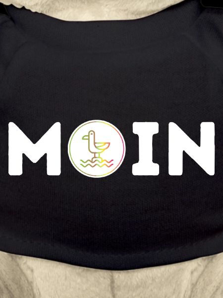 Moin mit Möwe S/W
