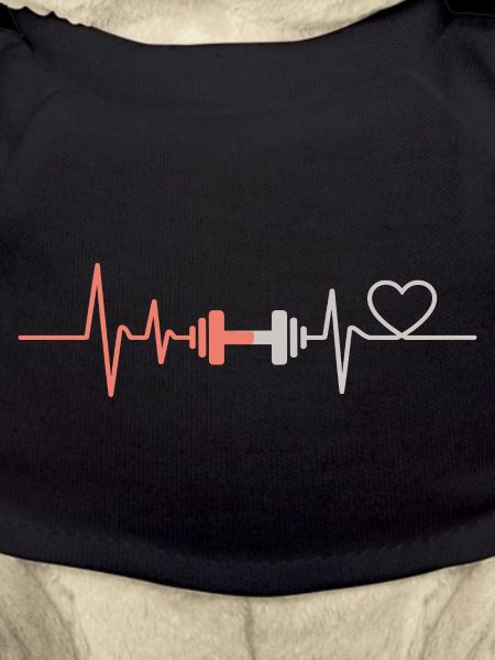 Heartbeat design with dumbbell