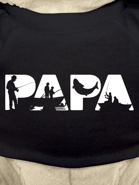 Papa Fischer Angelnde Vater Fischerboot-Silhouette