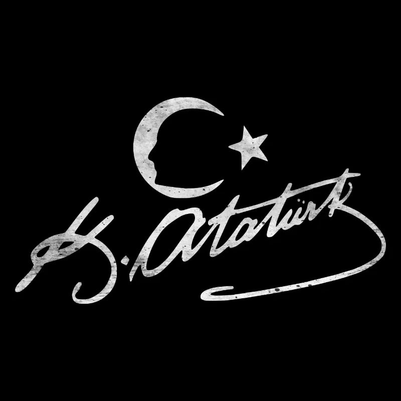 Atatürk Imza Grunge Style