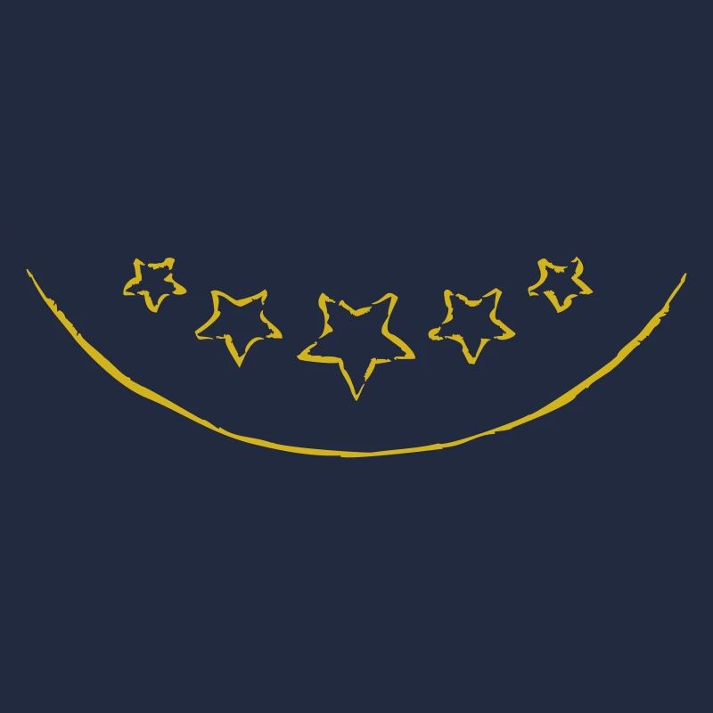 Arc below and stars | Vectorgraphic