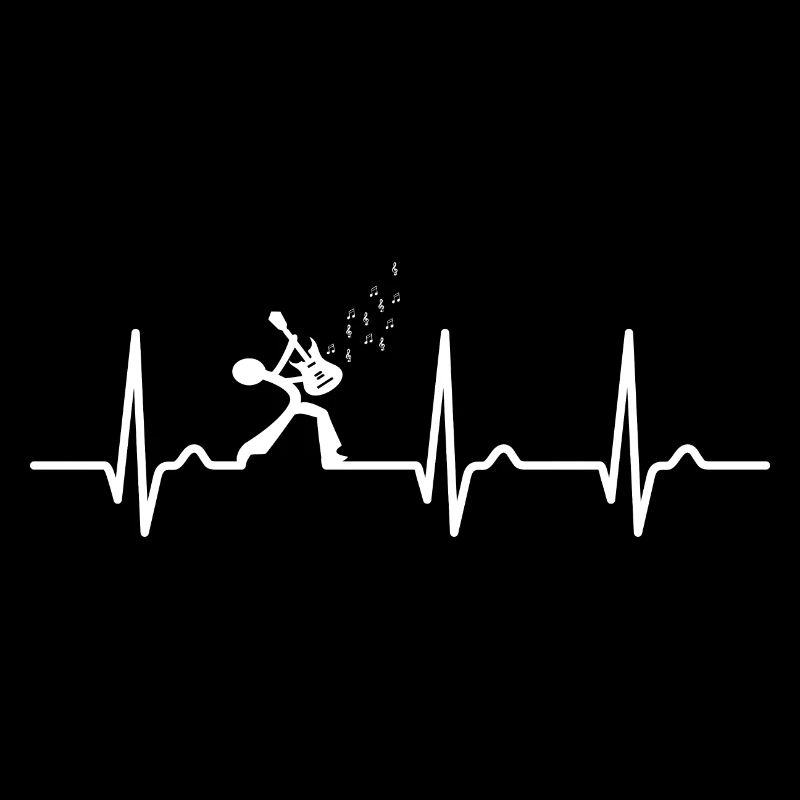 EKG Kurve - Herzkurve - Puls - Musik - E-Gitarre
