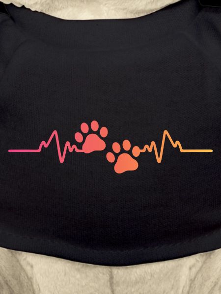 Sunset Dog Paw Heartbeat Dog