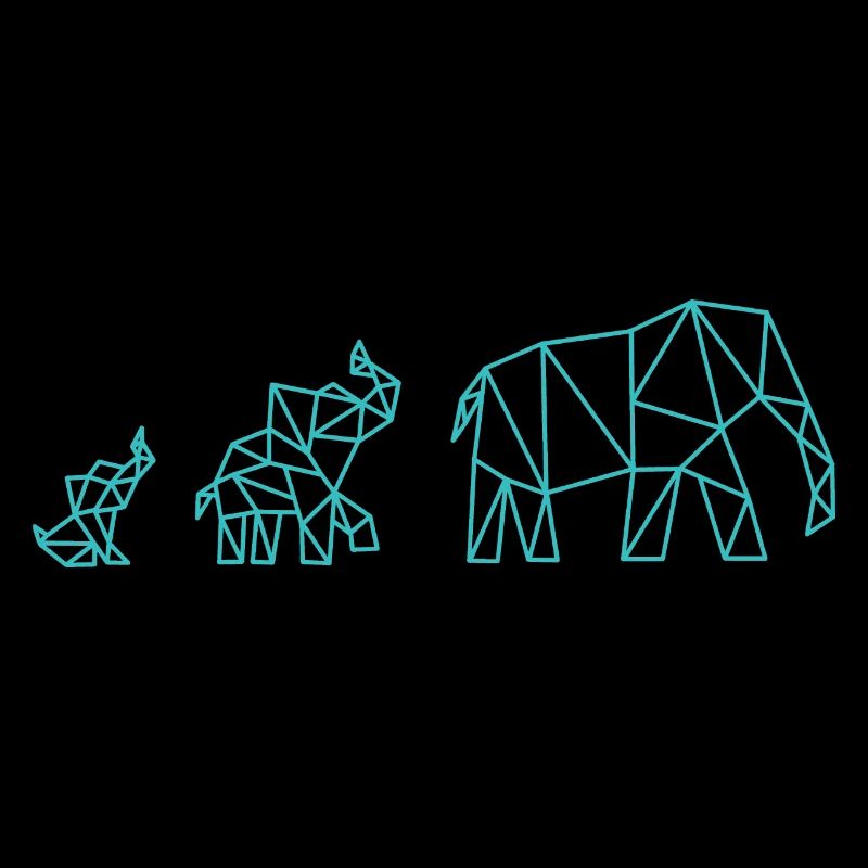 Famille Elephant Geometric