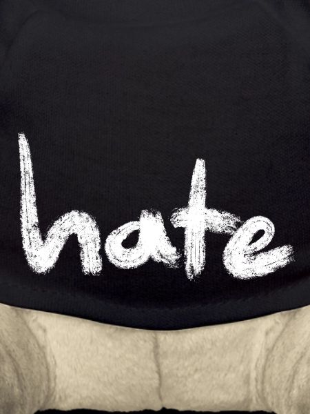 Hate Text white