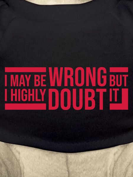 I may be wrong