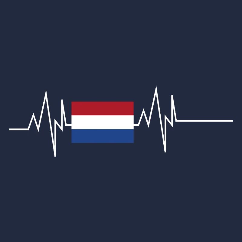 Drapeau des Pays-Bas Heartbeat