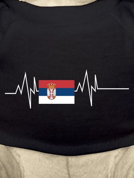 Serbia Flag Heartbeat