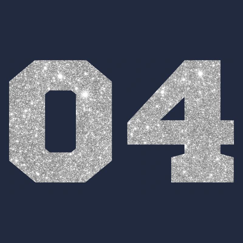 Numéro 4 paillettes argenté - 4e anniversaire