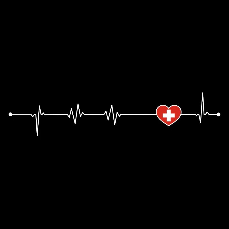 Heartbeat Love Schweiz Flagge