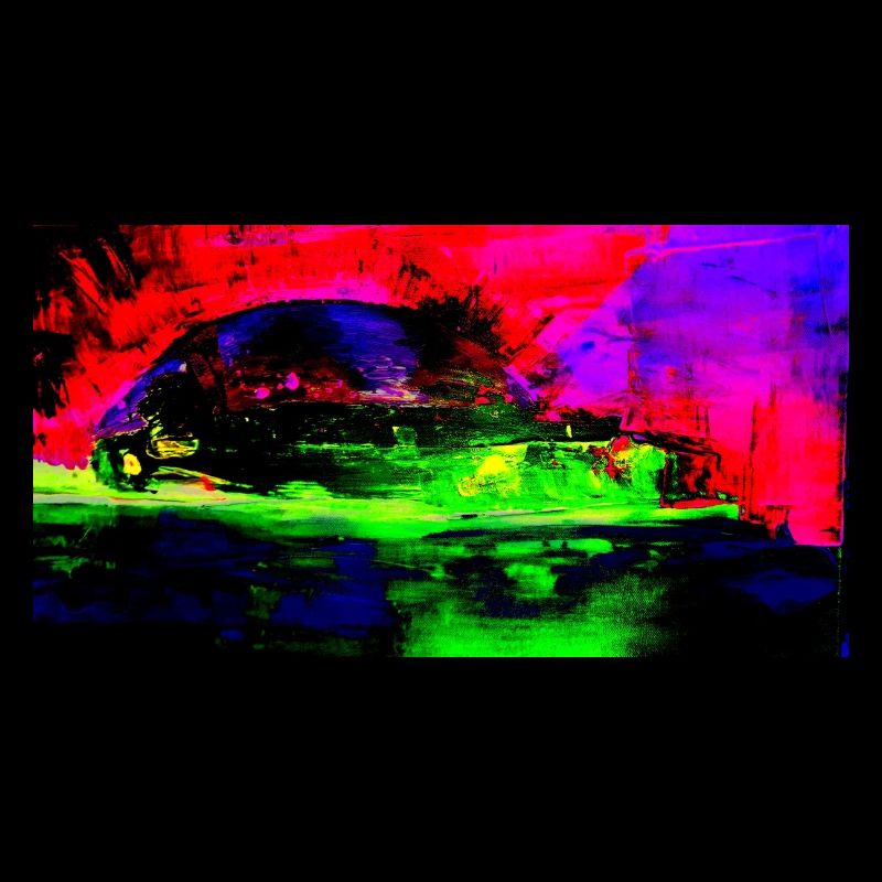 Neon Abstract Retro Car Design Coop Artist BiBi