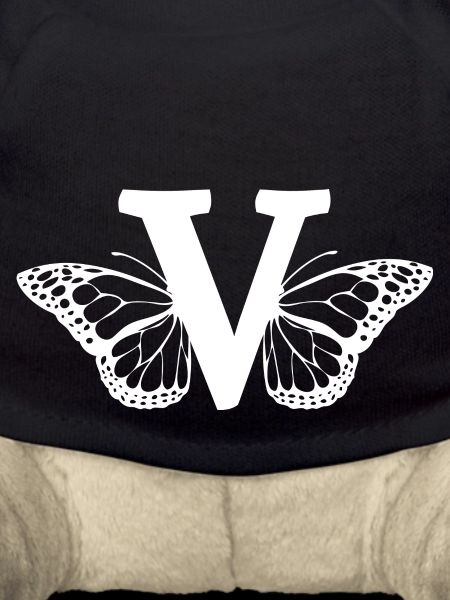 letter V butterfly